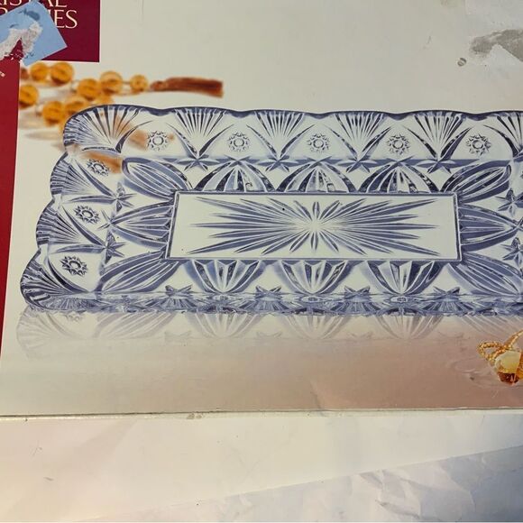 New Vincennes Cristal d’Arques glass rectangular  Tray Made France 7.25”x11” B6 - Picture 3 of 6